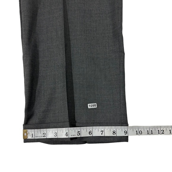 Ralph Lauren Total Comfort Grey 100% Wool Suit Pants Sz 40x32 Pleated Cuffed Hem - Picture 11 of 11